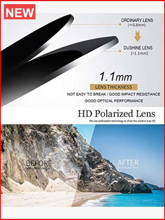 Polarized Sunglasses Classic Retro Style UV400 Protection Rectangular Plastic main image 7